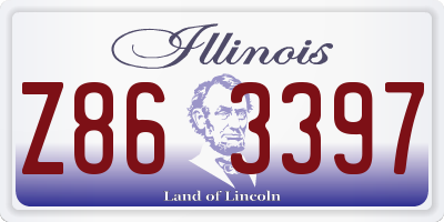 IL license plate Z863397
