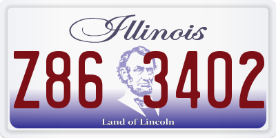 IL license plate Z863402