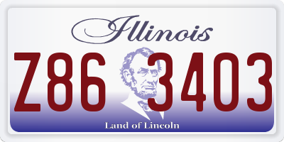IL license plate Z863403