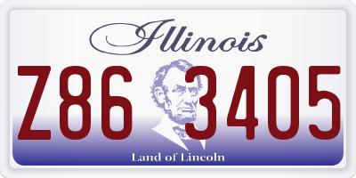 IL license plate Z863405
