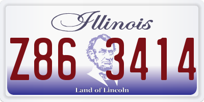 IL license plate Z863414