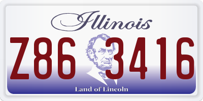 IL license plate Z863416