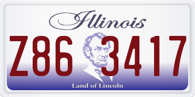 IL license plate Z863417