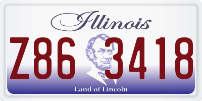 IL license plate Z863418