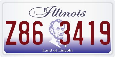 IL license plate Z863419