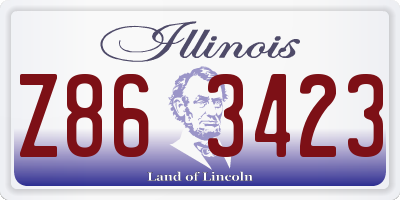 IL license plate Z863423