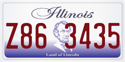 IL license plate Z863435