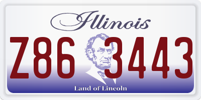 IL license plate Z863443