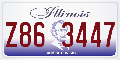 IL license plate Z863447