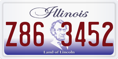 IL license plate Z863452