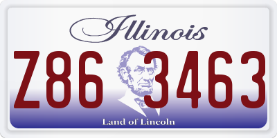IL license plate Z863463