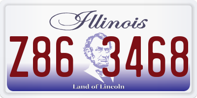 IL license plate Z863468