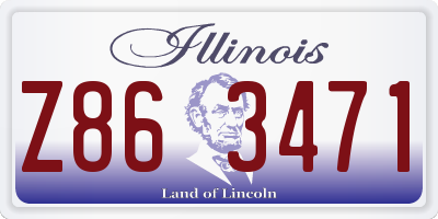 IL license plate Z863471
