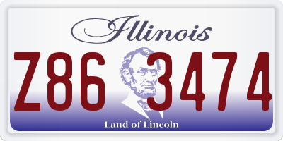 IL license plate Z863474