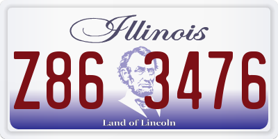 IL license plate Z863476