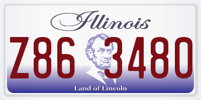 IL license plate Z863480