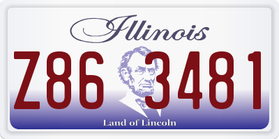 IL license plate Z863481