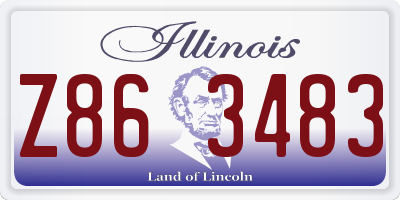 IL license plate Z863483