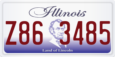 IL license plate Z863485
