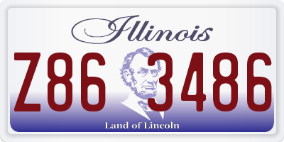 IL license plate Z863486