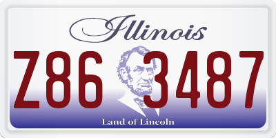 IL license plate Z863487