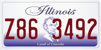 IL license plate Z863492