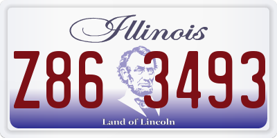 IL license plate Z863493
