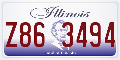 IL license plate Z863494