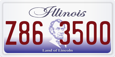 IL license plate Z863500