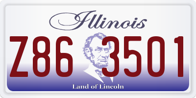 IL license plate Z863501
