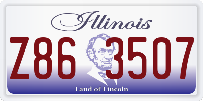IL license plate Z863507