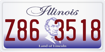 IL license plate Z863518