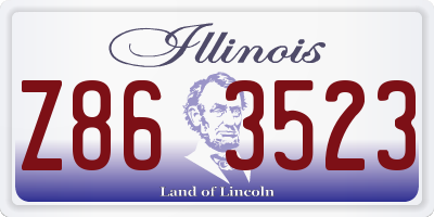 IL license plate Z863523