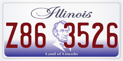 IL license plate Z863526
