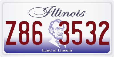 IL license plate Z863532