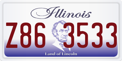 IL license plate Z863533