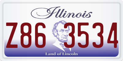 IL license plate Z863534