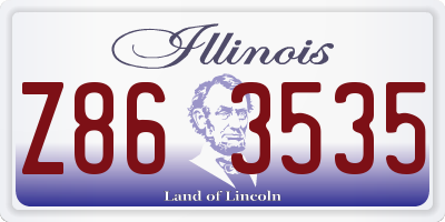 IL license plate Z863535