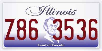 IL license plate Z863536