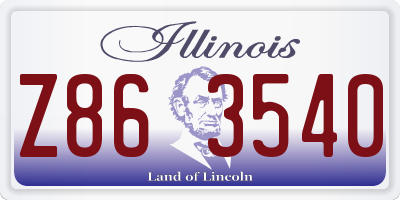 IL license plate Z863540