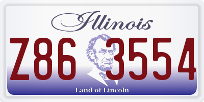 IL license plate Z863554