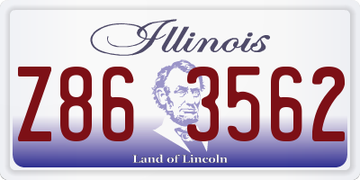 IL license plate Z863562