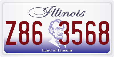 IL license plate Z863568