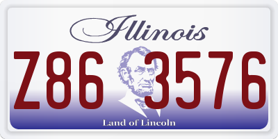 IL license plate Z863576
