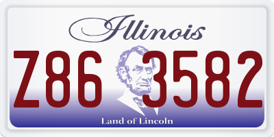 IL license plate Z863582
