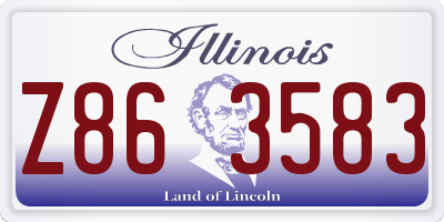 IL license plate Z863583