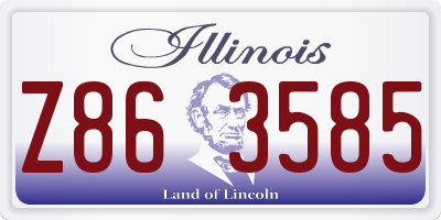IL license plate Z863585