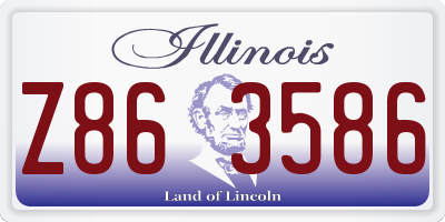 IL license plate Z863586