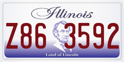 IL license plate Z863592