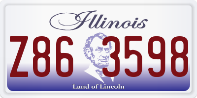 IL license plate Z863598